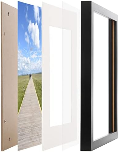 מסגרת תמונה 9 על 12 מסגרת תמונה מעץ מלא מציגה תמונות 6 על 8 מסגרת תמונה עם מחצלת או 9 על 12 ללא מחצלת, מינימליזם