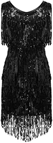 JETETA ללא שרוולים ללא שרוולים V צוואר משנות העשרים של המאה העשרים נצנצים משופעים שמלת גוף גוף לריקודים לטינית