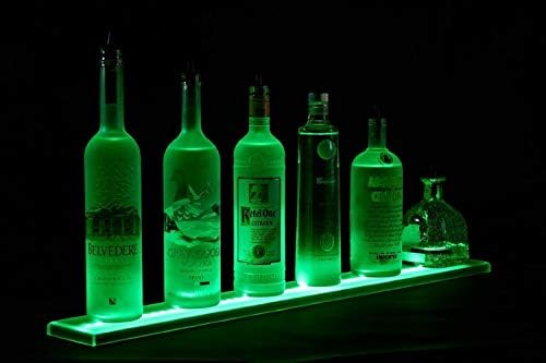Armana Productions LED מדף משקאות חריפים ותצוגת בקבוקים - מדפים הניתנים לתכנות כוללים אספקת חשמל אלחוטית ואספקת