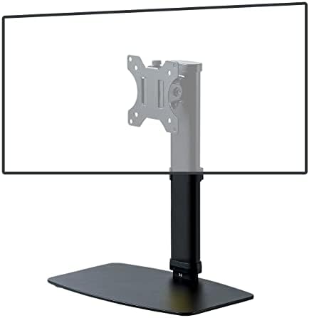 מעמד צג יחיד של סאנווה, תושבת שולחן צג וסה עצמאית מתאימה למסך מחשב בגודל 15 עד 27, 13.2 ק ג, מתכוונן