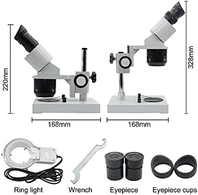 Xxxdxdp 10x-20x-30x-40x מיקרוסקופ סטריאו משקפת מיקרוסקופ תעשייתי מואר עם עיניים לתיקון שעון בדיקת PCB