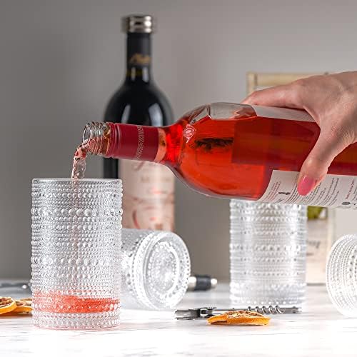 כוסות שתייה של מוצרי גרינליין-סט כלי זכוכית למטבח מודרני בעובי 13 אונקיות-קוקטיילים ייחודיים לבועות וינטג '