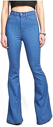 מכנסי ג'ינס רחבים מתרחבים כפתור אופנה ג'ינס ג'ינס מזדמן רגל רזה מכנסיים מכנסיים מכנסיים לכיס נשים ג'ינס