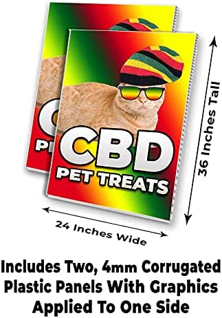 CBD PET פינוקים Deluxe A-Frame Signicade, כולל 2 פאנלים נשלפים ועומדים