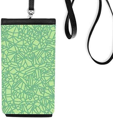 דפוסים ירוקים קווים משולבים ארנק טלפון ארנק תליה כיס נייד כיס שחור