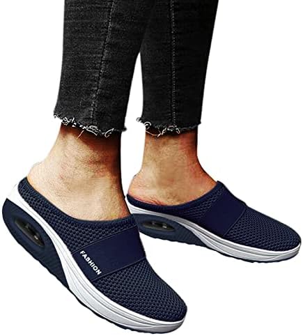 נעלי כרית אורתופדי הליכה מזדמן עם קשת תמיכה בהחלקה אוויר נוחות גברים שחור מזדמן החלקה על נעליים CY23