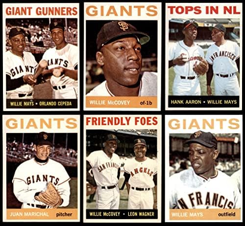 1964 Topps San Francisco Giants ליד צוות סט סן פרנסיסקו ענקים לשעבר/MT Giants