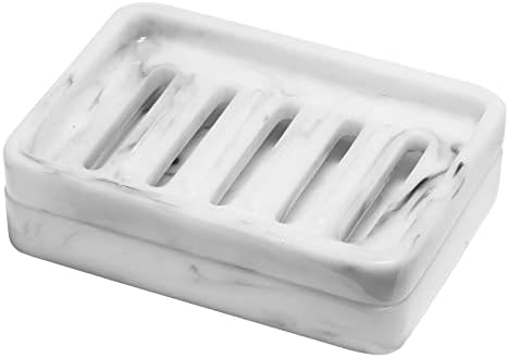 שינובה סבון שרף, שומר סבון סבון סבון סבון עצמאי עם מגש סבון עם לוח קרש ניקוז שינובה מגש יהירות קרמיקה,
