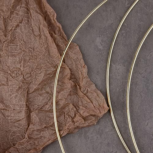 Framendino, 10 חבילות 12 אינץ 'טבעות מקרמה זהב טבעת זרים מתכתית למלאכות עיצוב שולחן חתונה DIY