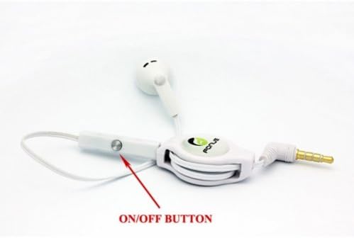 לבן נשלף לבן 3.5 ממ מונו אוזניות דיבוריות אוזניות אוזניות יחיד אוזניים יחיד לאייפון 5S 5C, 5, 5G - iPhone