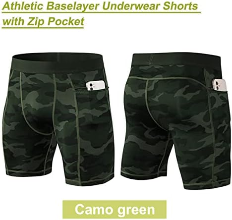 3 חבילה דחיסת מכנסיים קצרים לגברים ספנדקס ריצה אימון אתלטי שכבת בסיס תחתוני מכנסיים קצרים כיס