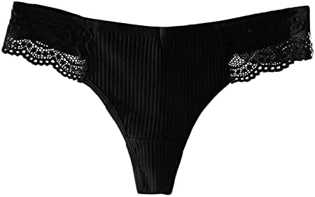 יאנגק נשים חוטיני תחתונים מותניים גבוהות נשים חוטיני סקסיות חוטיני ספורט סקסי חוטיני כותנה חלקים לנשים D-שחור