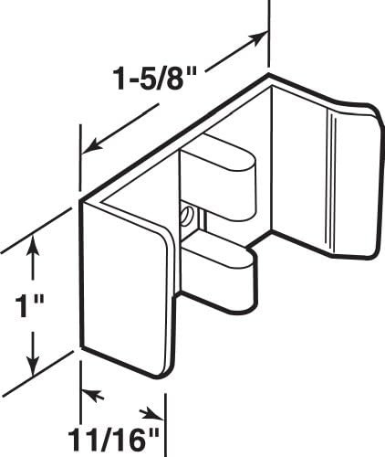 קו ראשוני M 6112 מדריך דלת מקלחת הזזה מדריך, פלסטיק, לבן