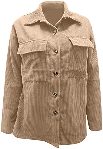 כפתור אופנה של ז'קט קורדורוי קורדורוי מטה ז'קט חולצה מזדמן ז'קט שרוול ארוך חולצות חולצות חולצות