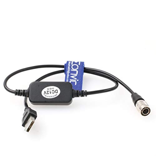 EONVIC 12V מוסדר 4PIN זכר HIROSE לכבל כוח USB לזום F4 F8 F8N מכשירי קול 644/688 מקליטים, MacBook Air M1