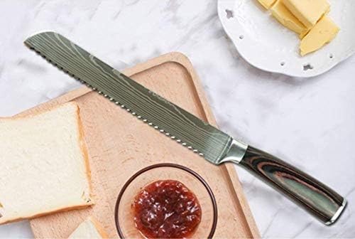 8 אינץ לחם סכין - עוגת מבצע סכיני גבוהה פחמן נירוסטה משונן סכין מזויף מסולסל להב סכום שירות