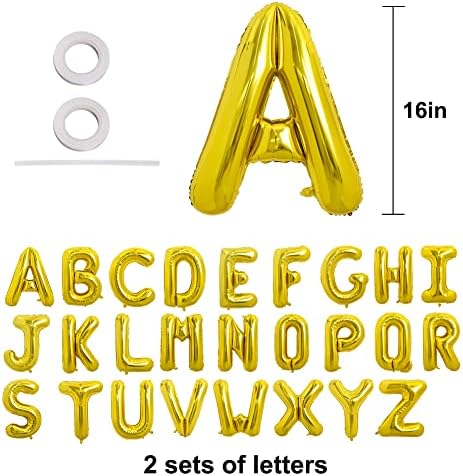 52 חתיכות16 אינץ זהב מכתב בלוני מותאם אישית ביטוי מיילר רדיד אלפבית מכתב ליצור משלך באנר לשימוש חוזר