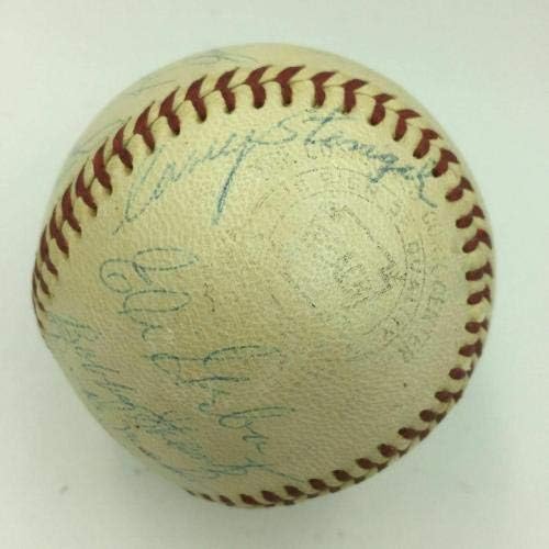 1959 קבוצת ינקי ניו יורק חתמה על בייסבול מיקי מנטל יוגי BERRA JSA COA - כדורי בייסבול עם חתימה
