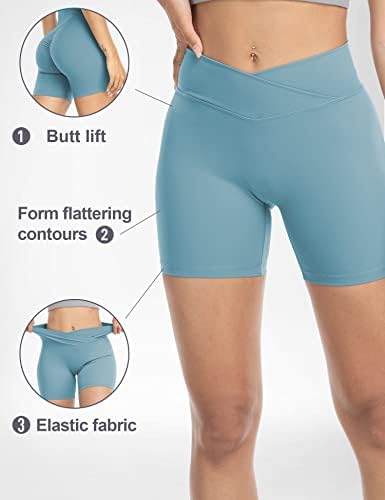 היגורון מעצים מכנסיים קצרים לאימון לנשים SCRANCH SCRIN כושר קצר יוגה יוגה ספורט מכנסי כושר פעילות גופנית פעילים