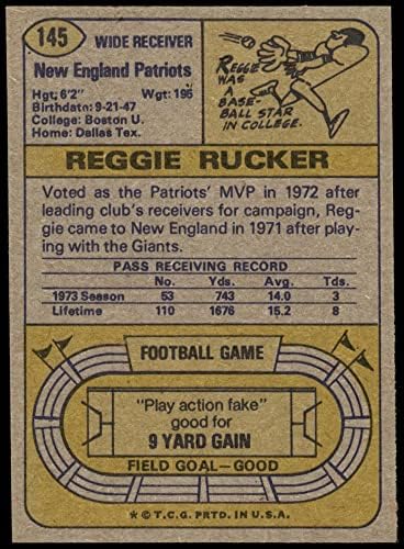 1974 Topps 145 Reggie Rucker New England Patriot