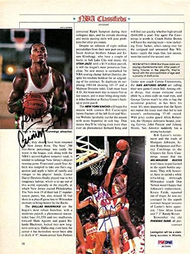 טרי קאמינגס וקליף לינגסטון מגזין מגזין עמוד תמונה PSA/DNA S63084 - מגזיני NBA עם חתימה