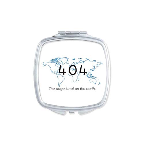 מתכנת 404 שגיאת דף לא על כדור הארץ מראה נייד קומפקטי כיס איפור כפול צדדי זכוכית