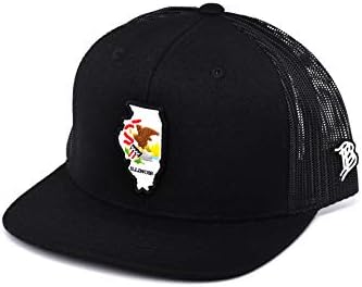 שטרות ממותגים' 21 פוליוויניל כלוריד ' אילינוי תיקון כובע שטוח נהג משאית-מידה אחת מתאימה לכולם