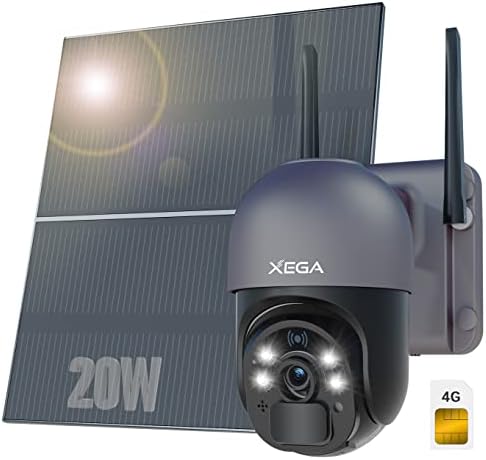 XEGA XG02 4G LTE מצלמת אבטחה סלולרית ו- XG01 4G מצלמת אבטחה סלולרית LTE עם פנל סולארי 20W 20000mAh סוללה מובנית