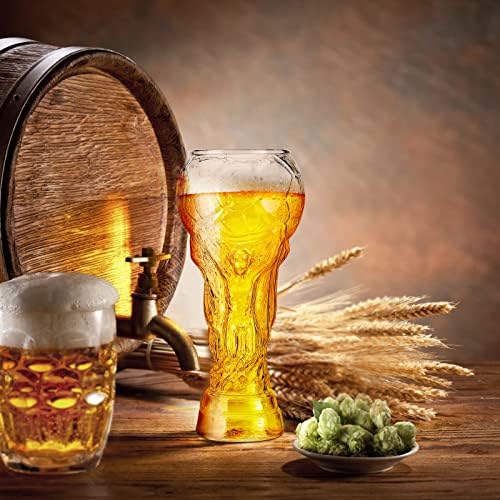 NILYNN 2022 בירה זכוכית כוס זכוכית מוצקה כוס בירה כוס כדורגל כוסות בירה מתנות ספל בירה ספל לגברים