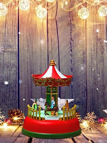 קופסת מוזיקת ​​חג המולד של XJJZS עם עיצוב חדר קלילה קישוטים מוזיקליים לחג מתנה לקישוט שנה מתנה