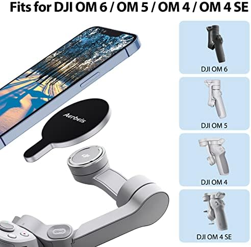 מהדק מחזיק טבעת מגנטית של DJI - עבור Magsafe DJI OM 6 / OM 5 / OM 4 / OM 4 SE מתאם הר תואם ל- DJI