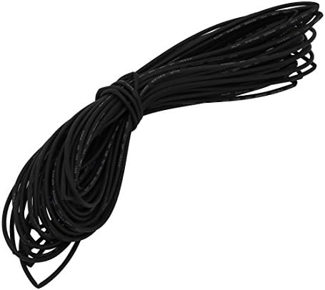 חום AEXIT ציוד חשמלי צינור צינור עטיפת חוט עטיפה שרוול כבל 10 מטר באורך 0.6 ממ DIA שחור שחור