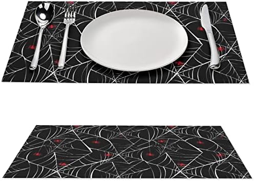 קורי עכביש ליל כל הקדושים מחצלות שולחן PVC שולחנות רחיצות כרית שולחן שולחן לשולחן אוכל לשולחן אוכל