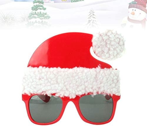 Besportble אדום כובע חג מולד משקפי עיצוב חג המולד משקפי ראייה דקורטיביים אבזרי צילום מסיבות