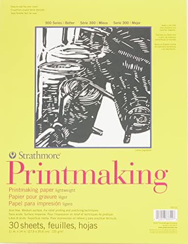 Strathmore 300 סדרה כרית נייר הדפסה, כביש דבק, 5x7 אינץ ', 40 גיליונות - נייר אמנים למבוגרים וסטודנטים -