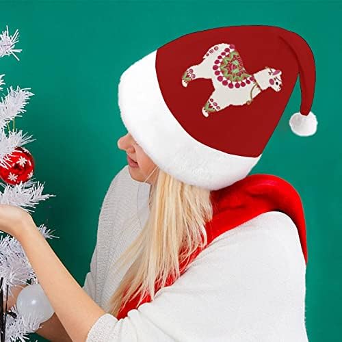 את אלפקה קטיפה חג המולד כובע שובב ונחמד סנטה כובעי עם קטיפה ברים ונוחות אוניית חג המולד קישוט