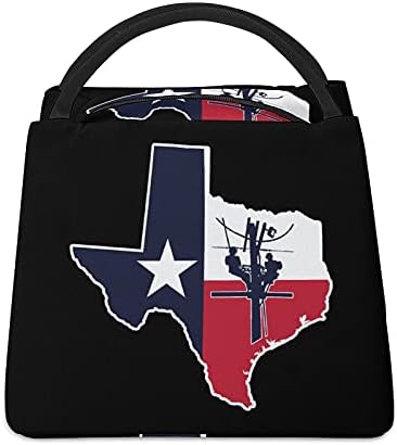 טקסס המדינה מתאר עם דגל קו לשימוש חוזר שקית אוכל תיק לנשים גברים מבוגרים עבודת טיולים פיקניק
