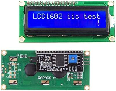NOYITO 1602 16X2 מודול LCD מגן תאורה אחורית כחולה עם ממשק סידורי IIC I2C Driver עבור UNO R3 MEGA2560