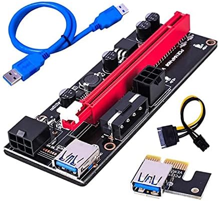 מחברים USB 3.0 PCI -E Riser ver 009S Express 1x 4x 8x 16x מאריך מתאם מתאם מתאם SATA 15 pin עד 6 כבל