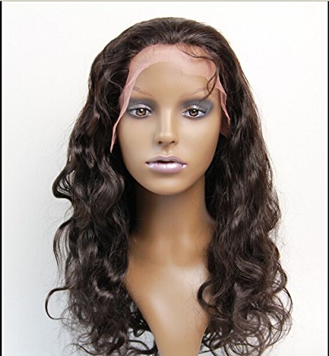 גבוהה 24 מלא תחרת פאה עבור אישה שחורה מלזי בתולה רמי שיער טבעי גוף גל צבע 1 ב כבוי שחור