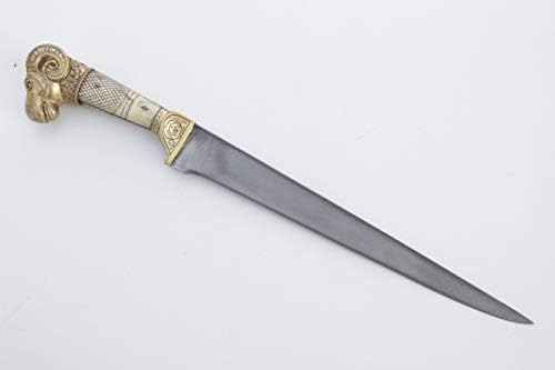 פגיון סכין סכין הודי נדיר ווטס פלדה אסלאמית קרד ח'נג'אר פגיון