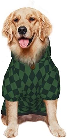 קפוצ'ון גדול עם קפוצ'ון כלב ירוק-שוט-פטריק סוודר בגדי חיות מחמד עם מעיל תלבושת חתולים רכים גדול