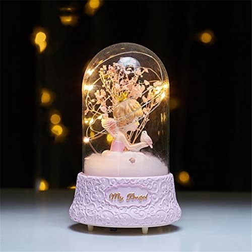 SLNFXC כדור קריסטל LED קופסת מוזיקה נערת ילדה יום הולדת מתנה לקישוט בית ילד נסיכה ילדה רוקדת קופסת מוסיקה