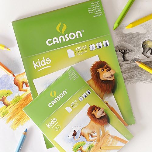 Canson Kids 5+ A4 90 GSM ציור נייר כרית נייר - לבן