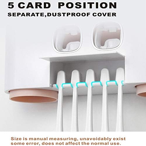 משחת שיניים אוטומטית של ZZK, מברשת שיניים מחזיקת קיר מתלה לאחסון כדי לשטוף את קופסת האחסון של חותמת