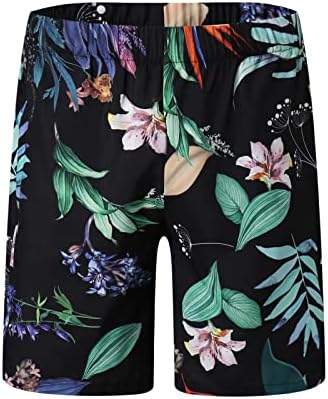 תלבושות חוף הדודן בהוואי שנקבעו לגברים, עץ טרופי קיץ מודפס רגוע עם חולצות הוואי מכנסיים קצרים 2 חליפות