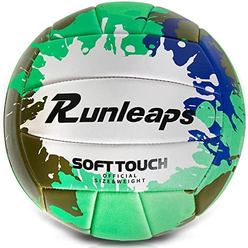 Runleaps כדורעף חוף רשמי גודל 5 5 רך כדורעף ספורט ספורט ספורט ספורט פו עבור מקורה, בחוץ, בריכה,