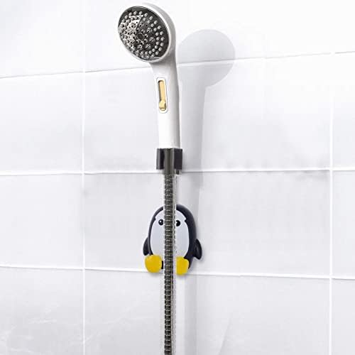 מחזיק ראש מקלחת חזק דבק מקלחת חזקה מחזיק קיר הרכבה מתכווננת תושבת קריקטורה מצוירת אין מקדחה