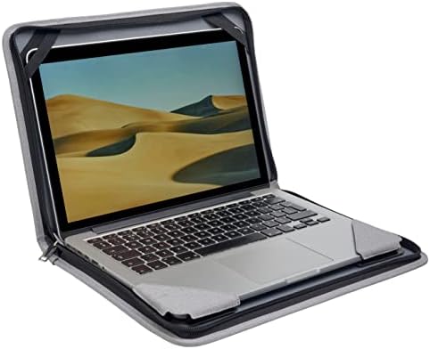 מארז שליח מחשב נייד עור אפור של Broonel-תואם ל- HP Envy 13-AQ0003NA Full-HD 13.3 מחשב נייד מסך מגע