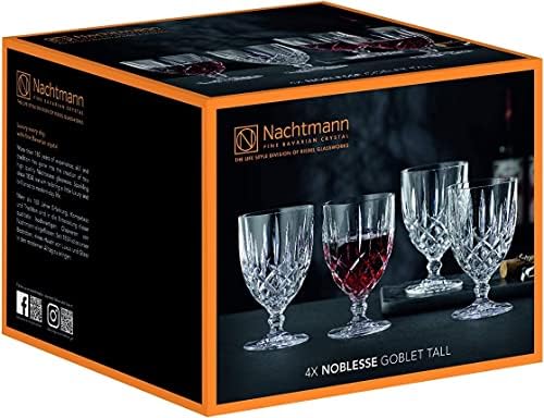 אוסף נאכטמן נובלס גביע גבוה, סט של 4, עשוי זכוכית קריסטל, ברור, לחגים, מסיבות, חתונות, כוסות שתיית